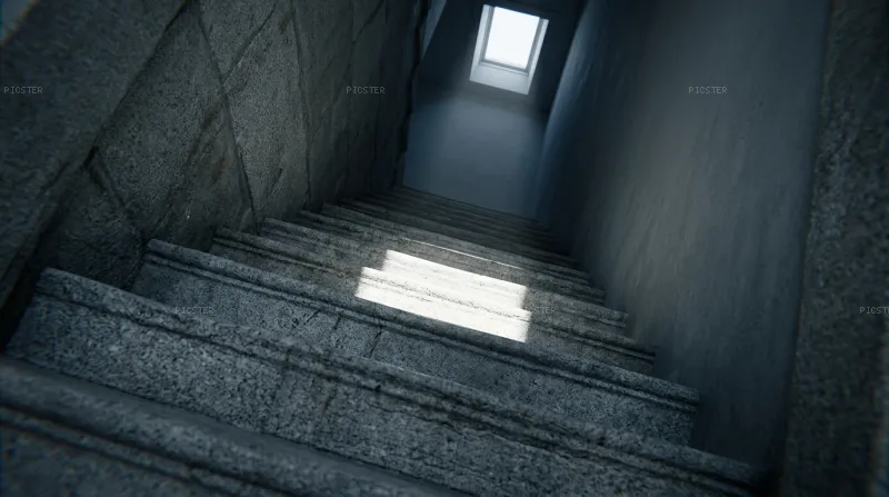 Granite Stairwell, Suspended Noon