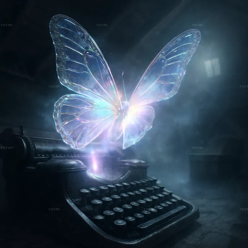 Glass Wings Rising From Iron Keys