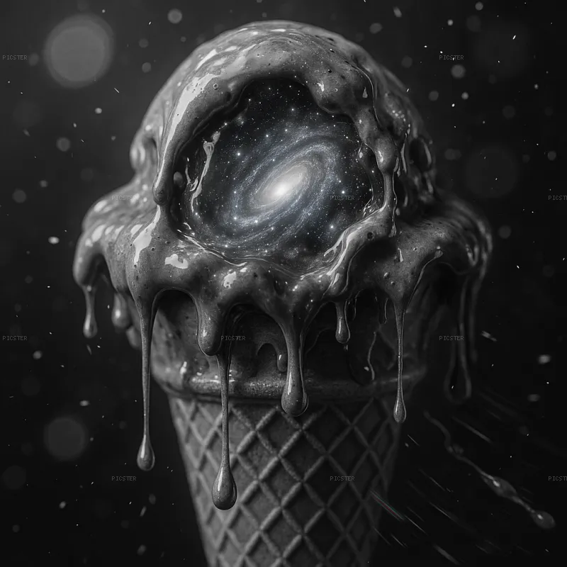 Galaxy Melting Into a Waffle Cone