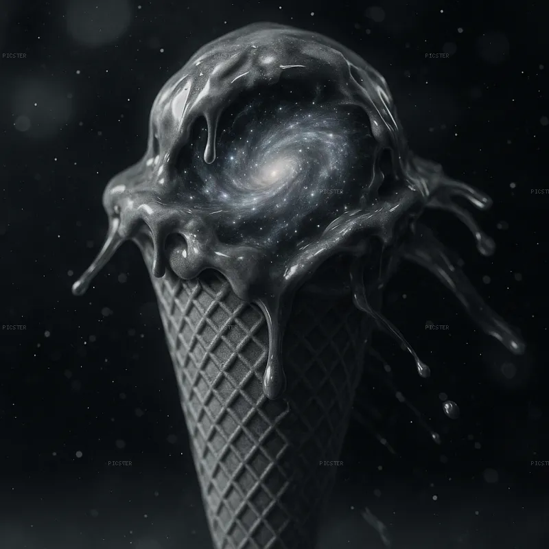 Galaxy Melting Into Waffle Cone