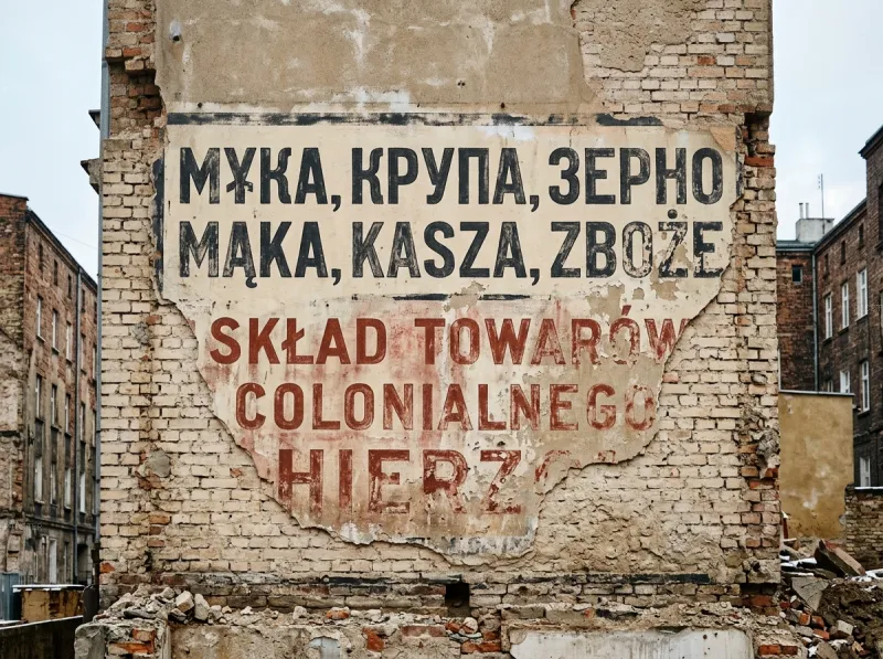 Bitumen Flour Merchant, Lodz Courtyard