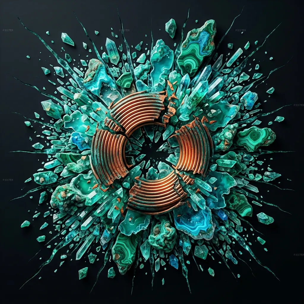 Theremin Coil Exhaling Into Chrysocolla
