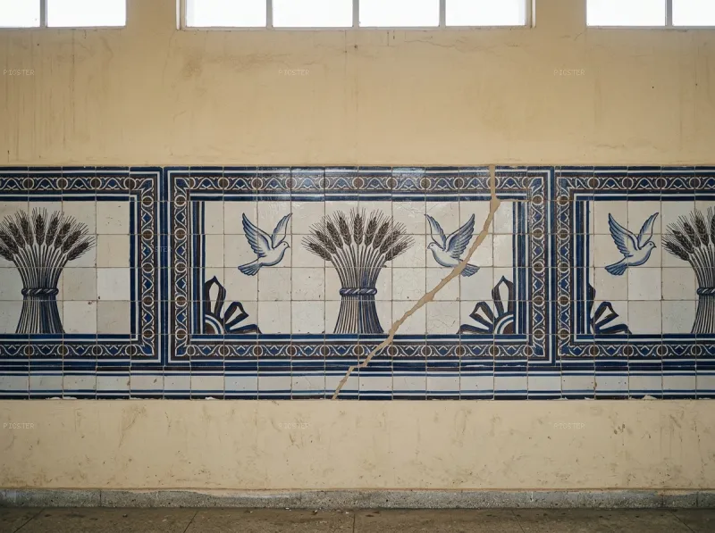 Azulejo Frieze, Oujda Junction Waiting Hall