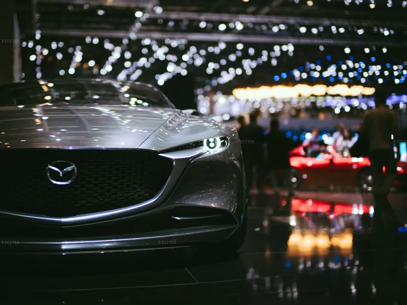 Gunmetal Grille Under Show Hall Bokeh