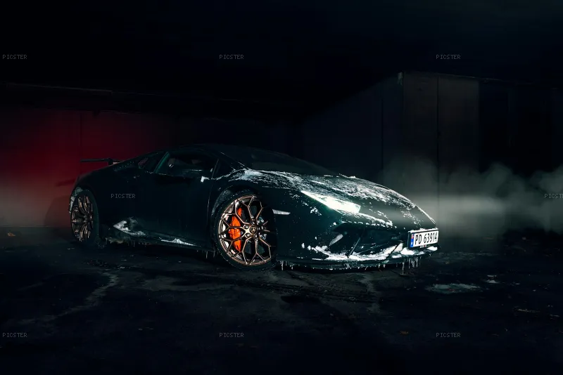 Frozen Supercar in Night Smoke