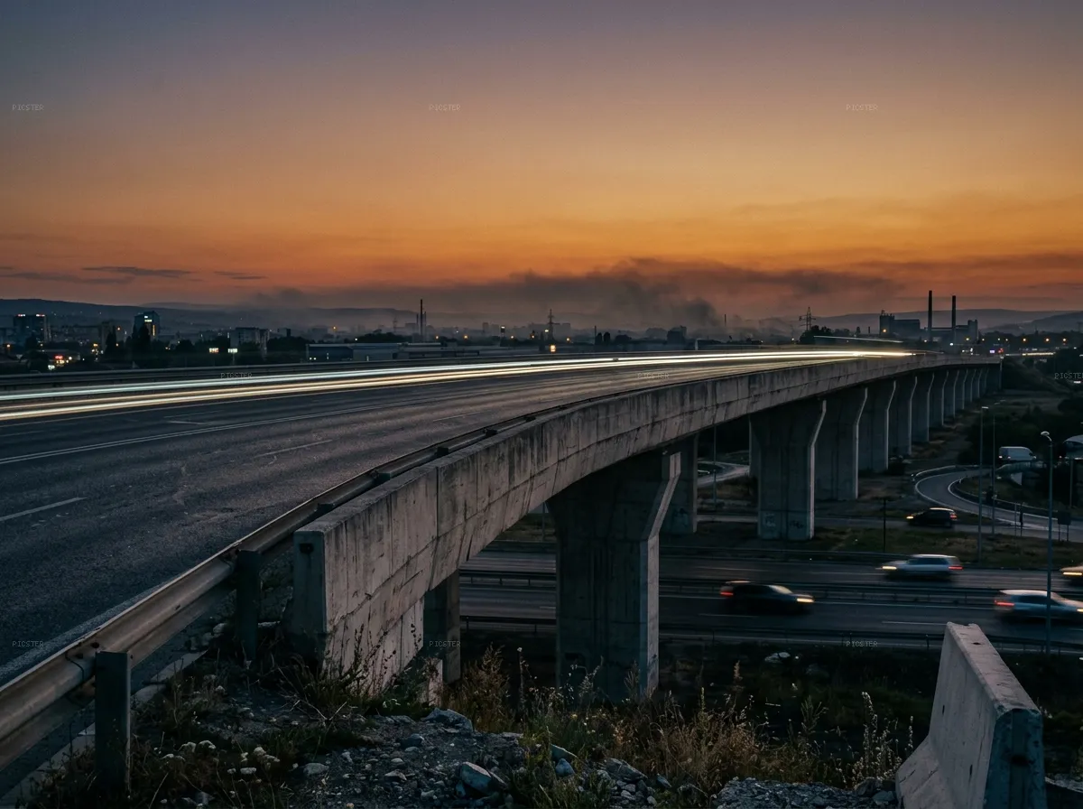 Cluj Overpass at Thermal Dusk
