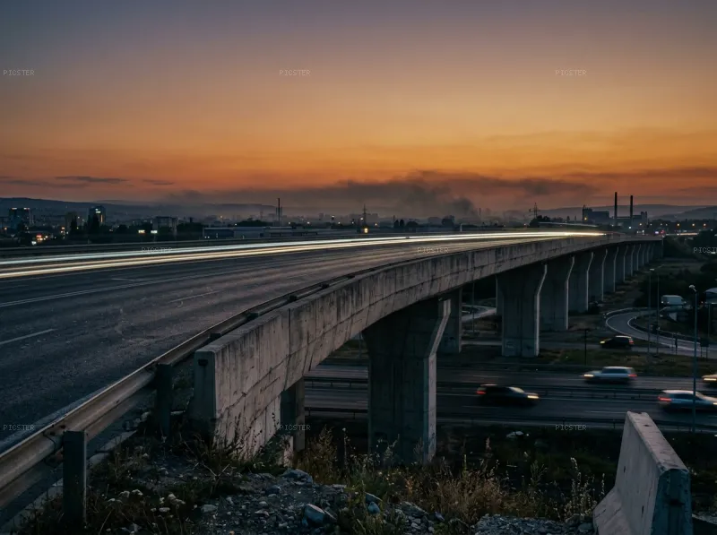 Cluj Overpass at Thermal Dusk