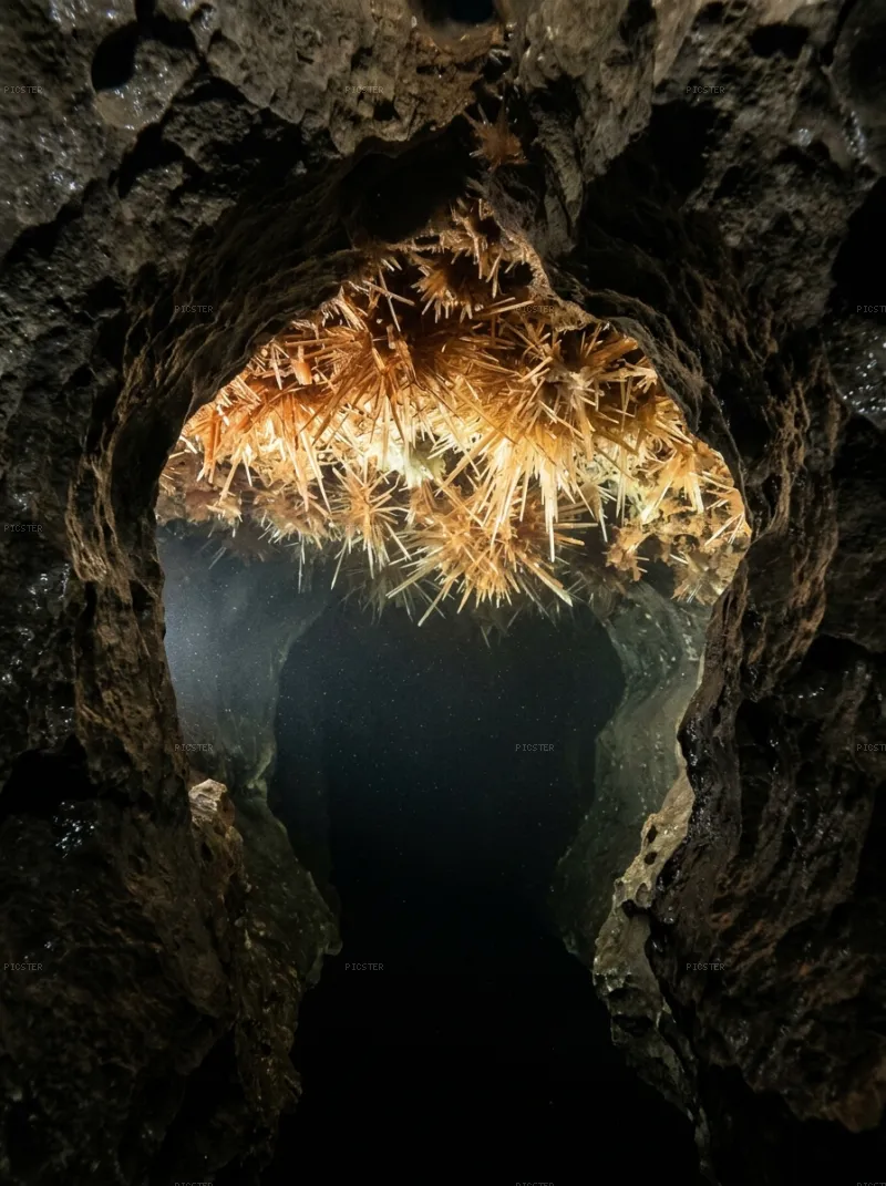 Speleothem Veil, Sump Throat