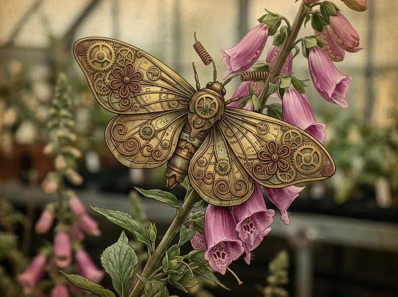 The Clockwork Moth Finds Foxglove