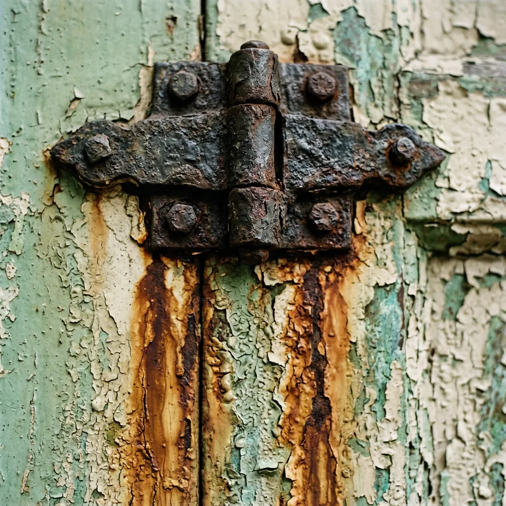 Hinge Rust on Boiler Room Door