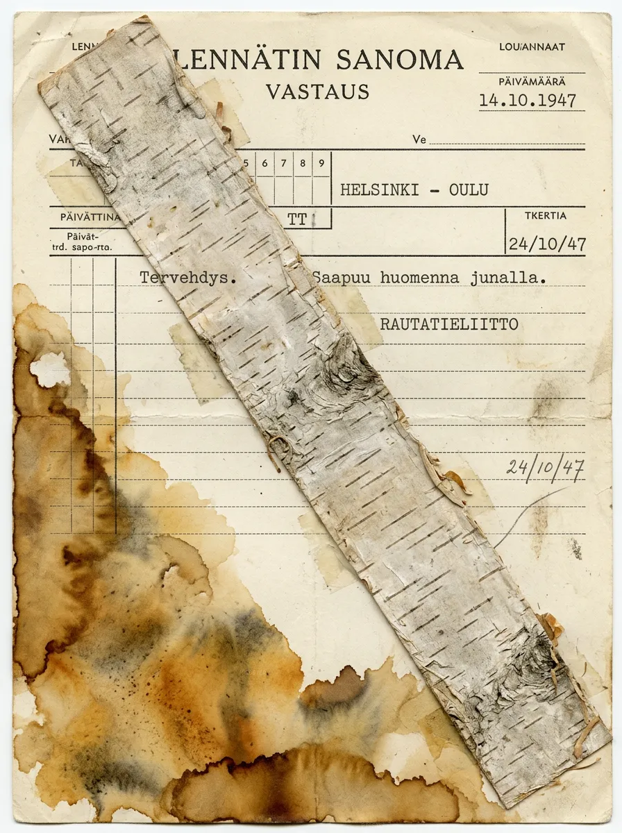 Birch Bark and Telegram Paper, March