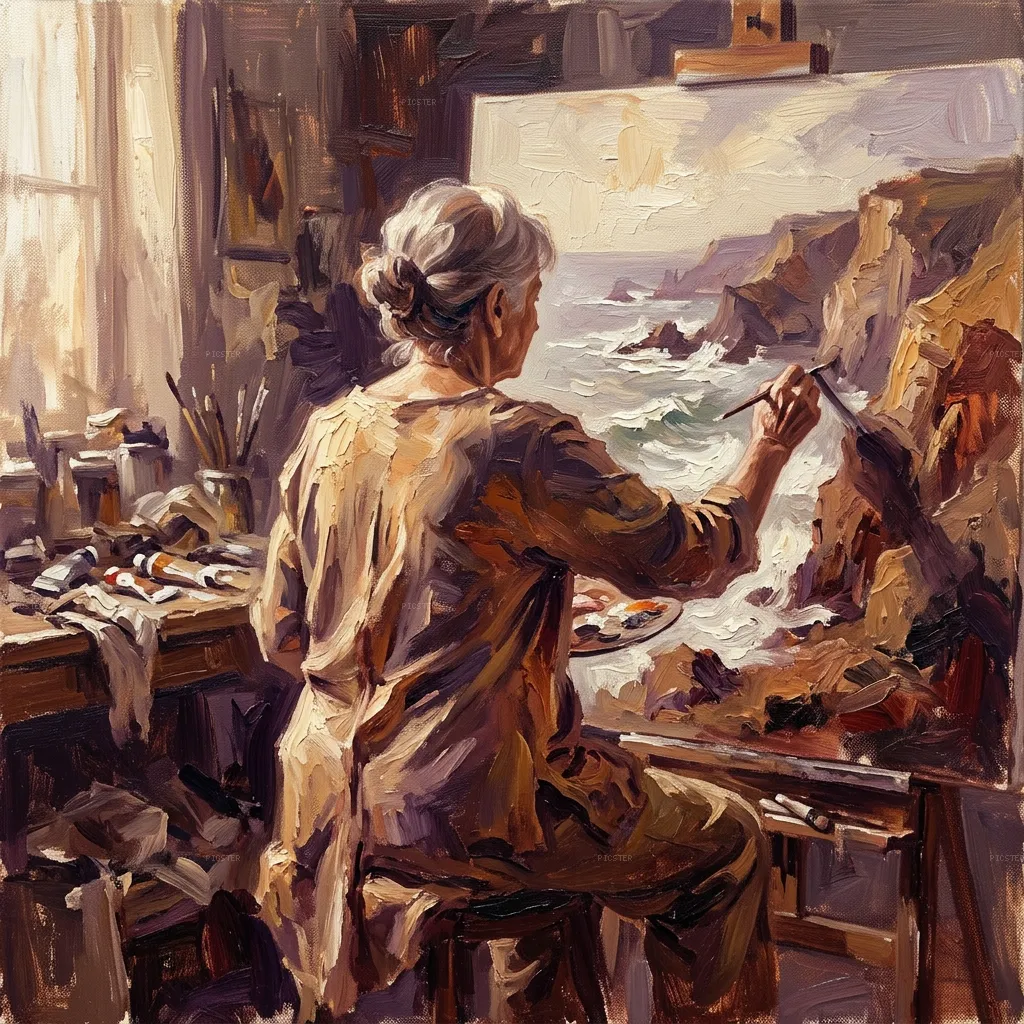 She Becomes the Shore She Paints