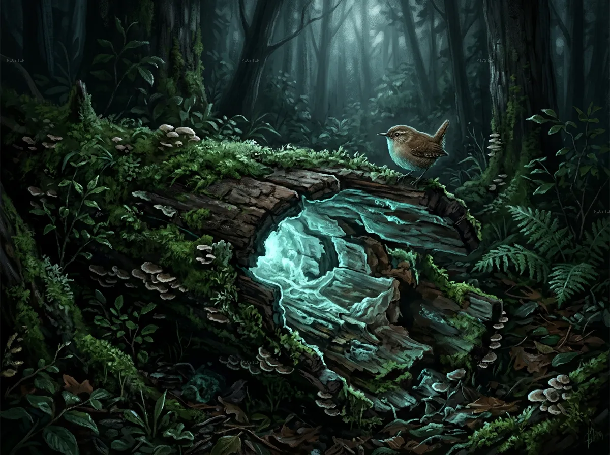 Foxfire Along the Fallen Oak