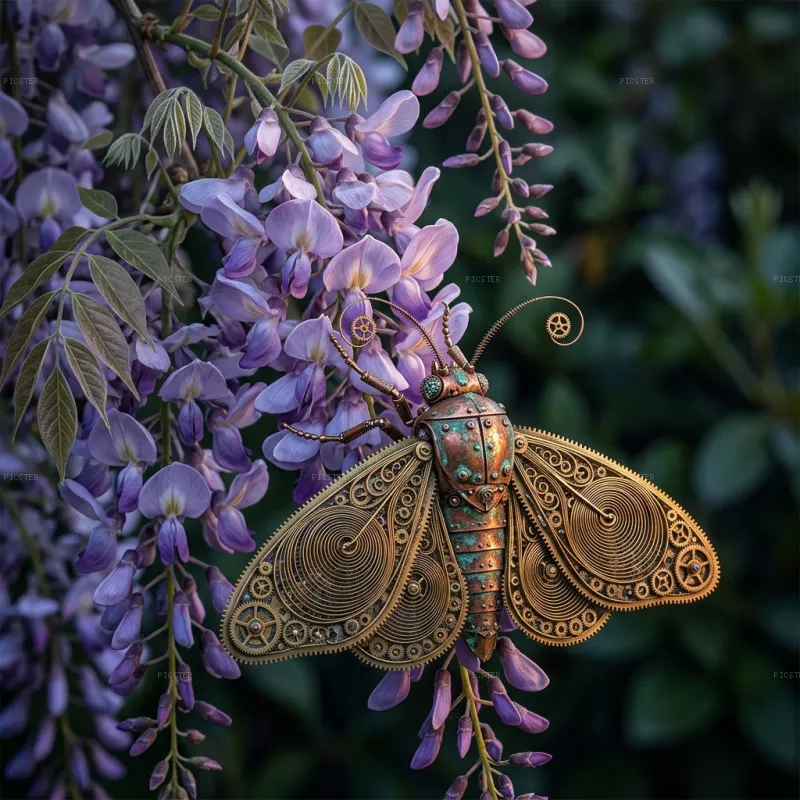 The Clockwork Moth Finds Wisteria