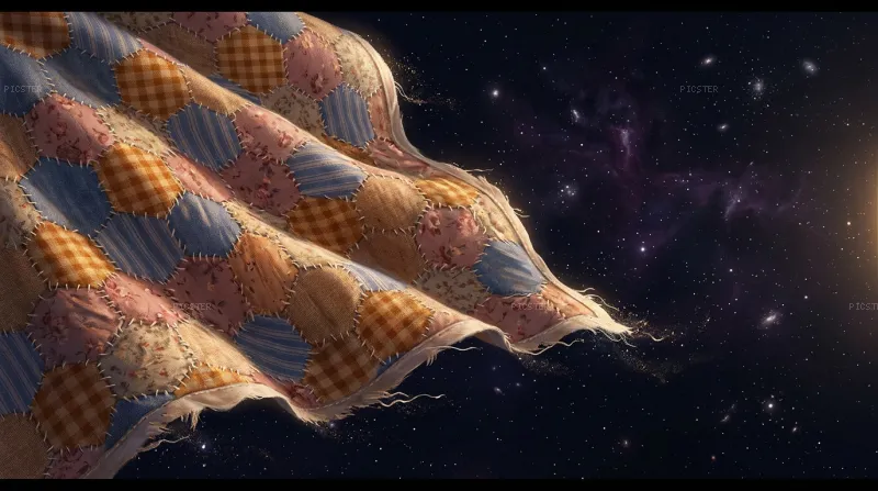 Quilt Folded Soft Against the Void