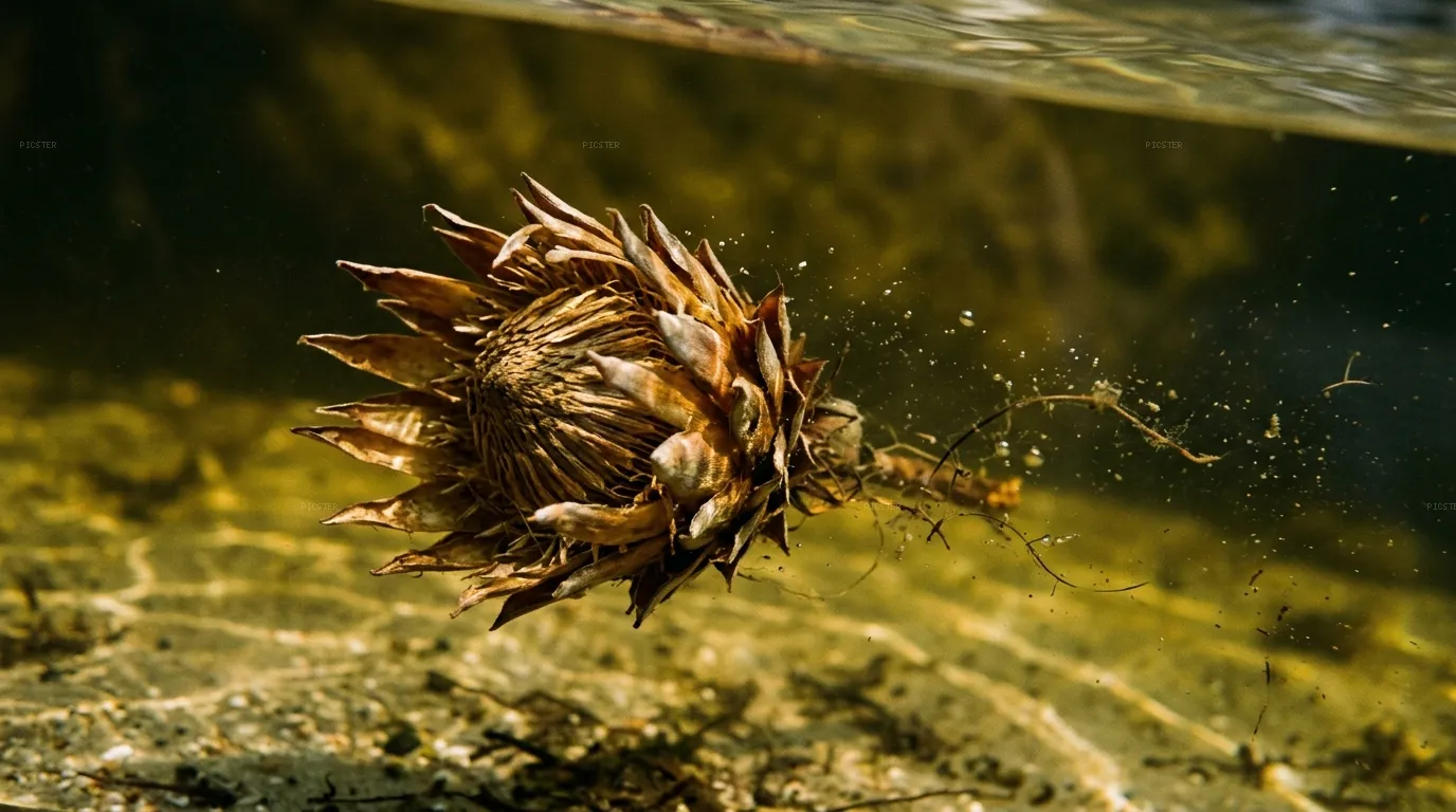 Dried Protea Drinking the Dark