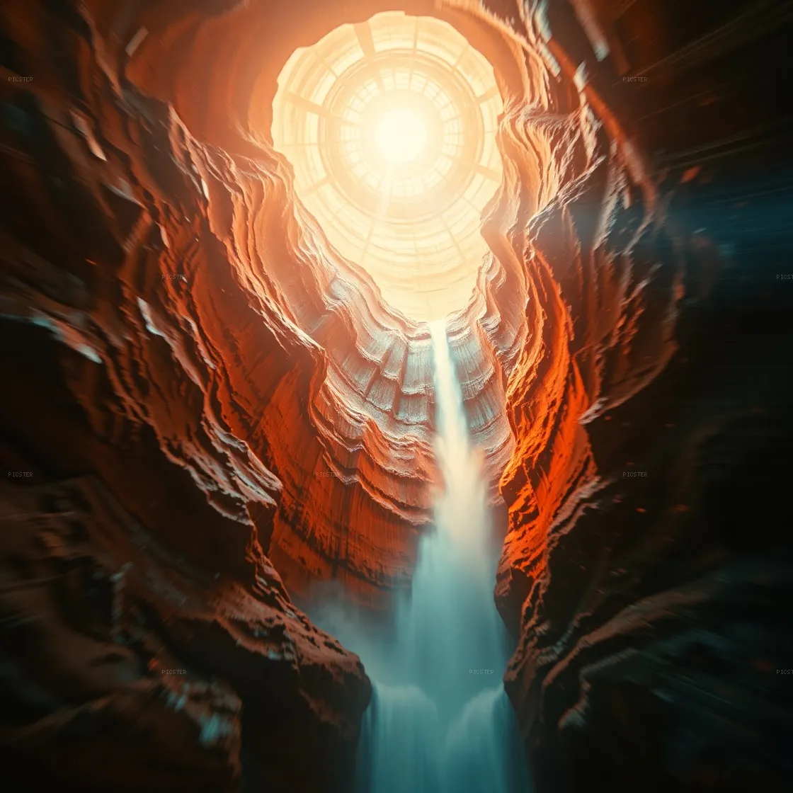 Light Pours Through the Canyon Throat