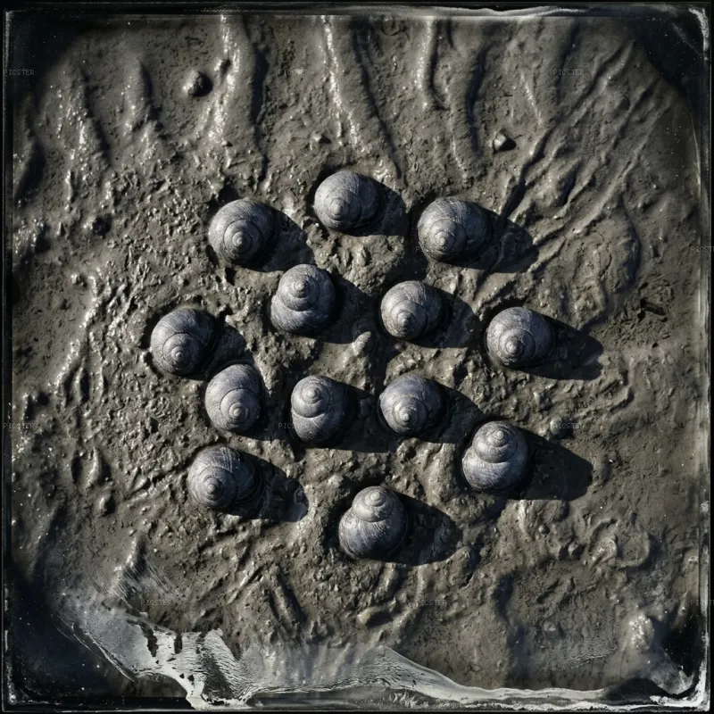 Periwinkle Shells, Low Water Silt