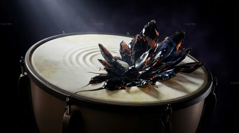 Timpani Skin Surrendering to Obsidian Bloom