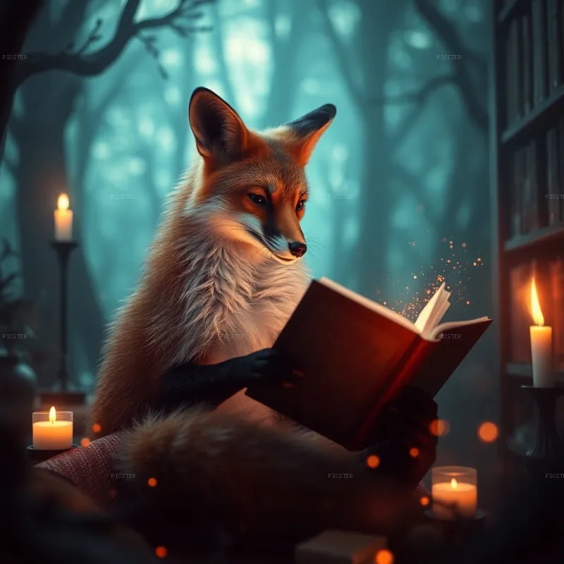 Fox Scholar by Candlelight